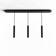 Koncept Inc CMP-L3-S-12-MTB - Combi Pendant 12" Linear 3 Combo Matte Black with Matte Black Canopy