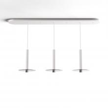 Koncept Inc CMP-L3-S-12-MWT+GDGY9 - Combi Pendant 12" Linear 3 Combo Matte White with Matte White Canopy