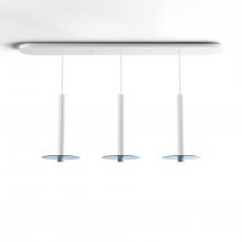 Koncept Inc CMP-L3-S-16-MWT+GBLU9 - Combi Pendant 16" Linear 3 Combo Matte White with Matte White Canopy