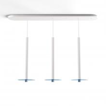 Koncept Inc CMP-L3-S-24-MWT+GBLU9 - Combi Pendant 24" Linear 3 Combo Matte White with Matte White Canopy