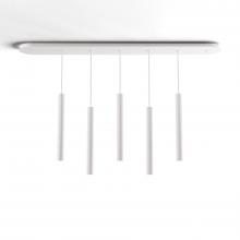 Koncept Inc CMP-L5-S-16-MWT - Combi Pendant 16" Linear 5 Combo Matte White with Matte White Canopy