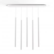 Koncept Inc CMP-L5-S-36-MWT - Combi Pendant 36" Linear 5 Combo Matte White with Matte White Canopy