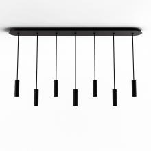 Koncept Inc CMP-L7-S-06-MTB - Combi Pendant 6" Linear 7 Combo Matte Black with Matte Black Canopy