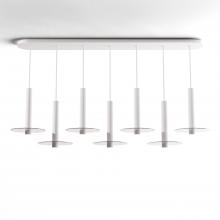 Koncept Inc CMP-L7-S-12-MWT+GCLR9 - Combi Pendant 12" Linear 7 Combo Matte White with Matte White Canopy