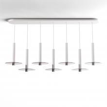 Koncept Inc CMP-L7-S-12-MWT+GDGY9 - Combi Pendant 12" Linear 7 Combo Matte White with Matte White Canopy