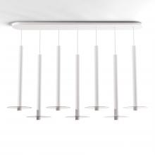 Koncept Inc CMP-L7-S-24-MWT+GCLR9 - Combi Pendant 24" Linear 7 Combo Matte White with Matte White Canopy