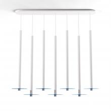 Koncept Inc CMP-L7-S-36-MWT+GBLU9 - Combi Pendant 36" Linear 7 Combo Matte White with Matte White Canopy