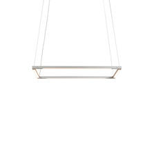 Koncept Inc ZBP-16-S-SW-SIL-CNP - Z-Bar Pendant Small Square, Soft Warm, Silver, 18" x 18"