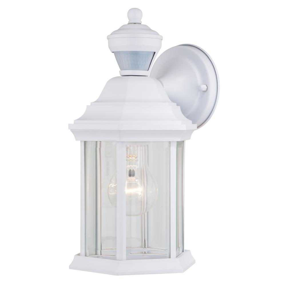 Auburn Dualux 6.25-in. Outdoor Motion Sensor Wall Light Textured White