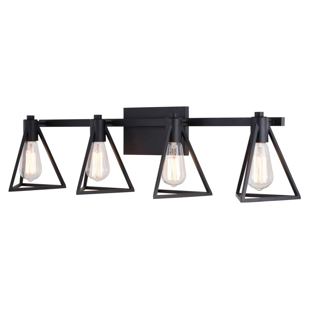 Ravenna 4 Light Vanity Matte Black