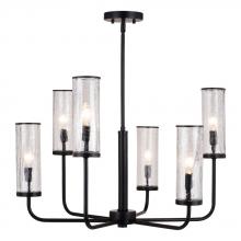 Vaxcel International H0266 - Glencoe 28-in. 6 Light Chandelier Matte Black