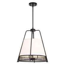 Vaxcel International P0358 - Benton 16.75-in. 3 Light Pendant Matte Black