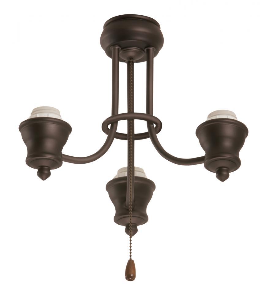 Three Light Oil Rubbed Bronze Fan Light Kit