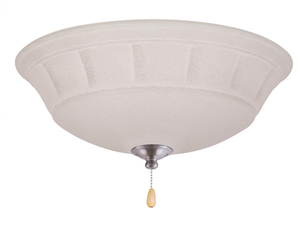 GRANDE WHITE MIST LED LIGHT FIXTURE IN BRUSHED STEEL