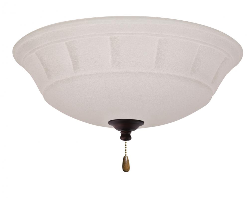 GRANDE WHITE MIST LED LIGHT FIXTURE IN VENETIAN BRONZE