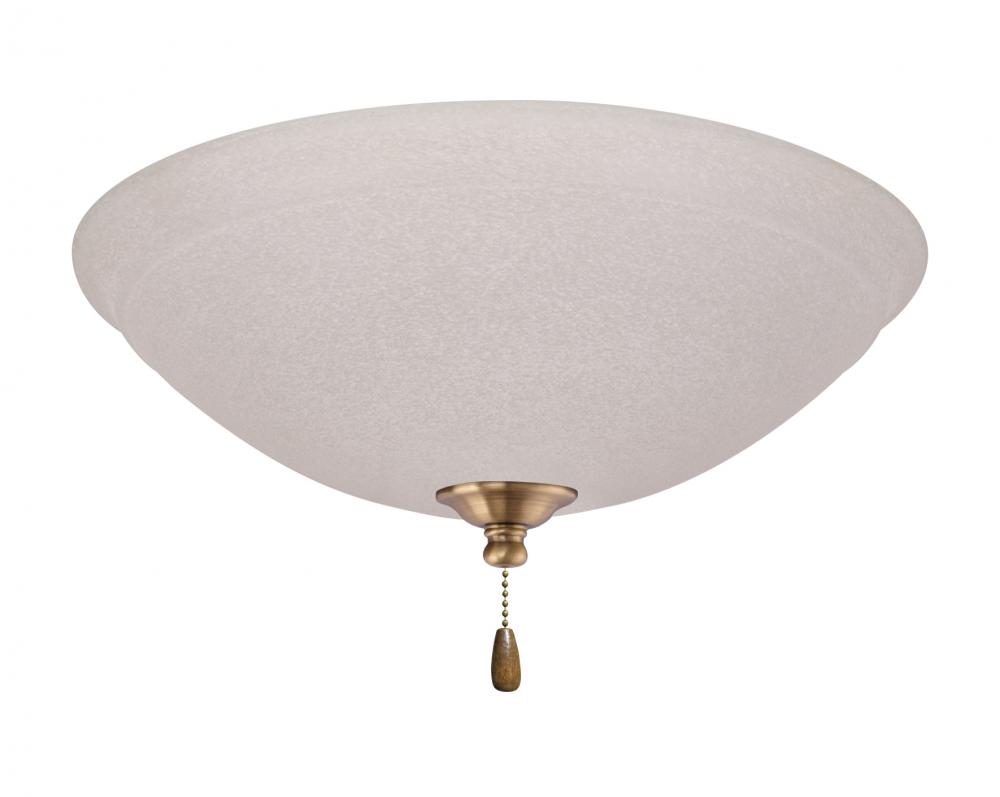 ASHTON OPAL MATTE LIGHT FIXTURE IN ANTIQUE BRASS