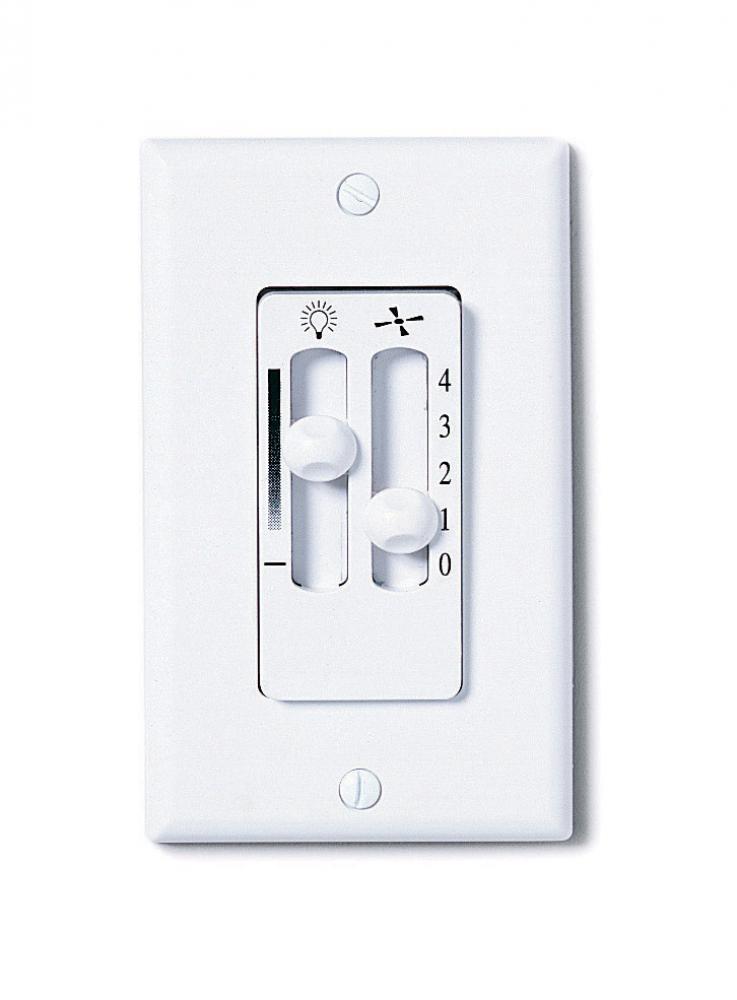 SW90W - DUAL SLIDE WALL & LIGHT CONTROL - WHITE