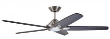 Kathy Ireland Home by Luminance Brands CF515CR60BS - 60 IN DORIAN ECO IN BRUSHED STEEL WITH CHARCOAL BLADES