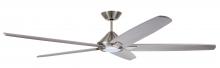 Kathy Ireland Home by Luminance Brands CF515TM72BS - 72 IN DORIAN ECO IN BRUSHED STEEL WITH TIMBER GRAY BLADES