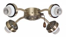 Kathy Ireland Home by Luminance Brands F440AB - FOUR-LIGHT ARM FITTER IN ANTIQUE BRASS