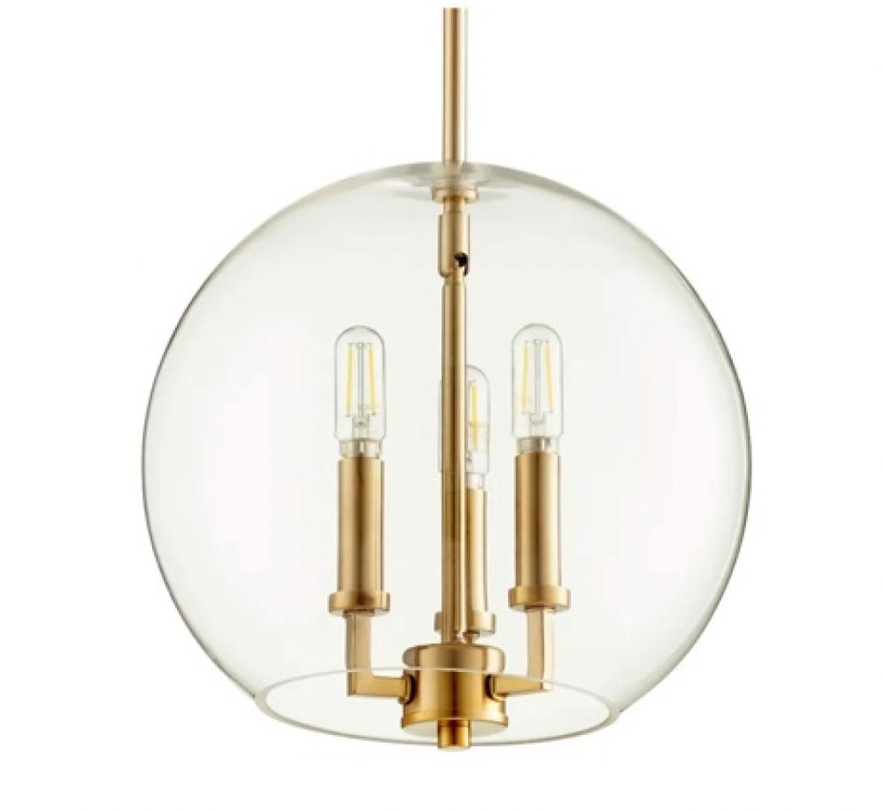 Globe Pendant Brass-Quorum