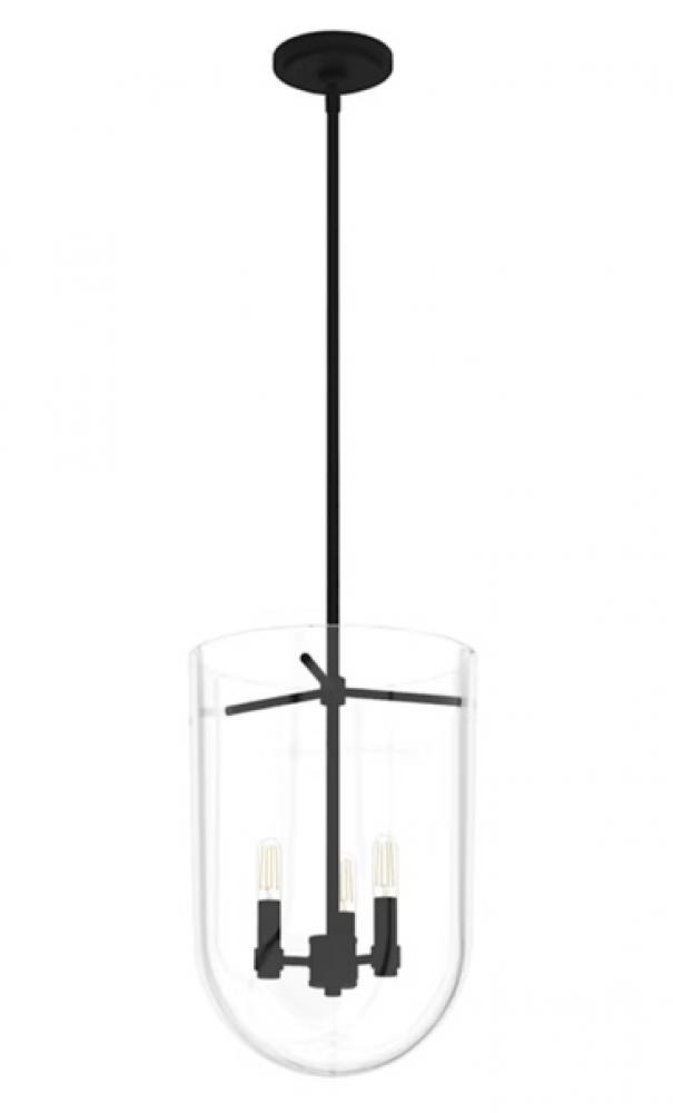 Sacha Cloche 3 Lt Pendant Black-Hunter