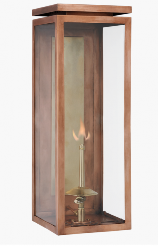 Fresno Large 3/4 Gas Wall Lantern Copper