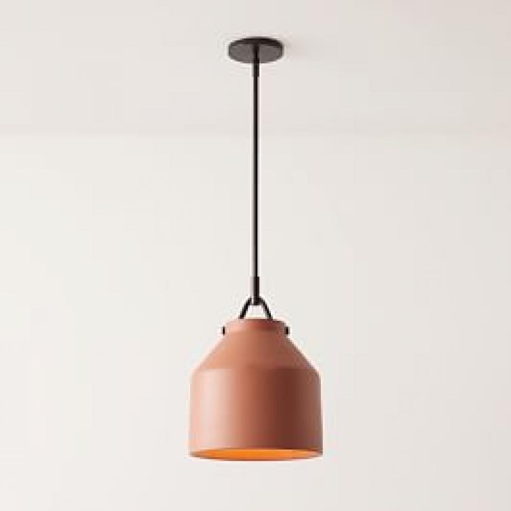 Henry Pendant -  Dark Bronze / Terracotta 10.75"