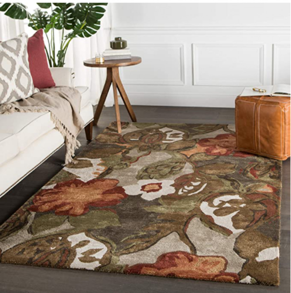 Alloway Lighting Co. - Jaipur Living Petal Pusher Hand-Tufted Floral & Leaves Area Rug