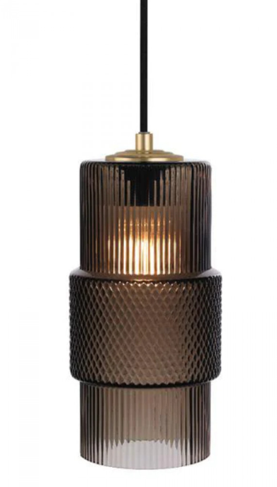 Mimo Cylinder Pendant Bronze Glass/Brass