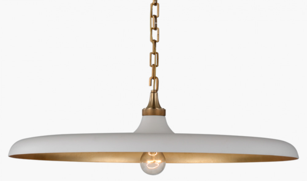 Piatto Pendant White/Brass VC