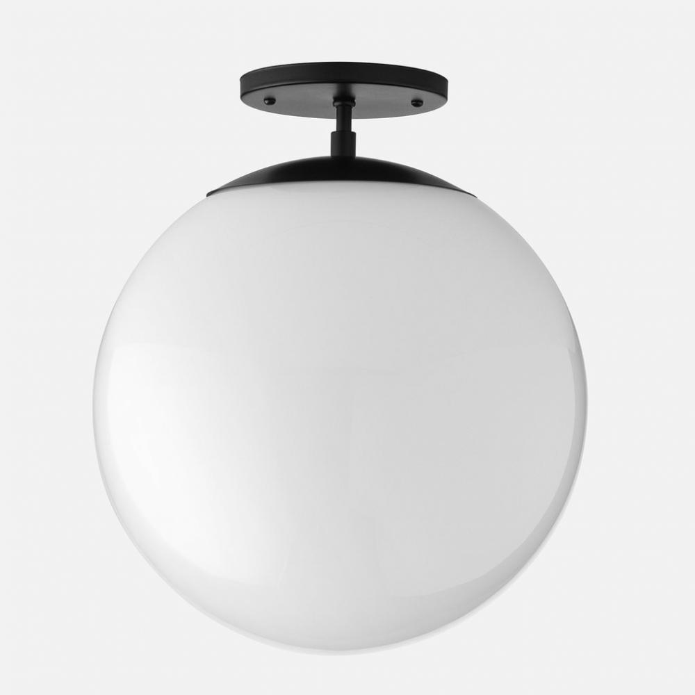 Luna w/ 12" Opal Shade - Black