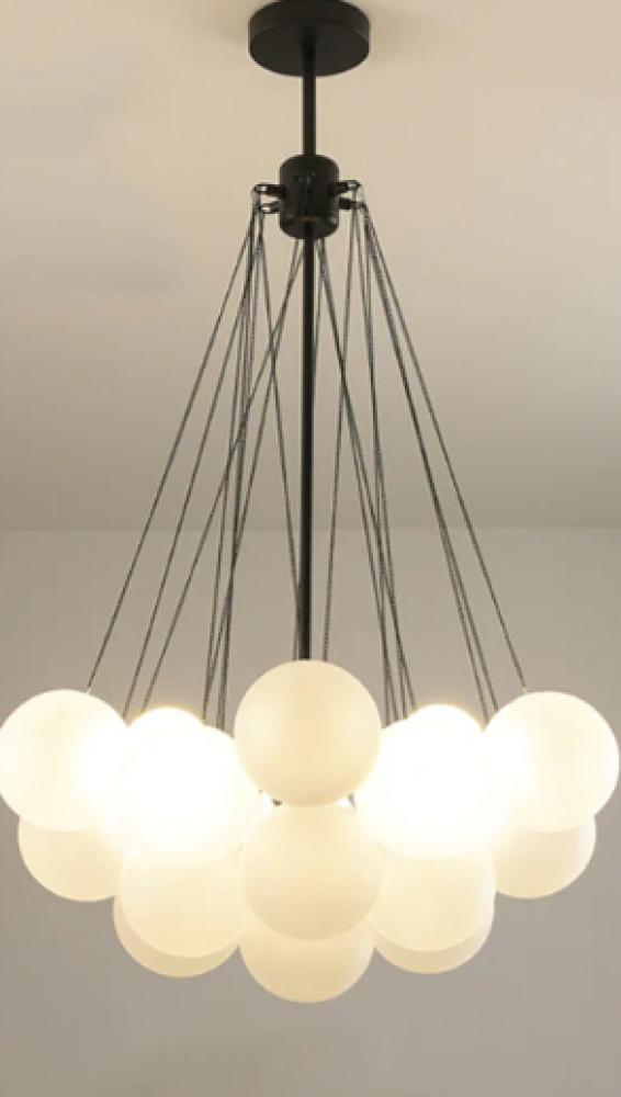 Glass Globe Cloud Balloon Chandelier-Kimi Lighting