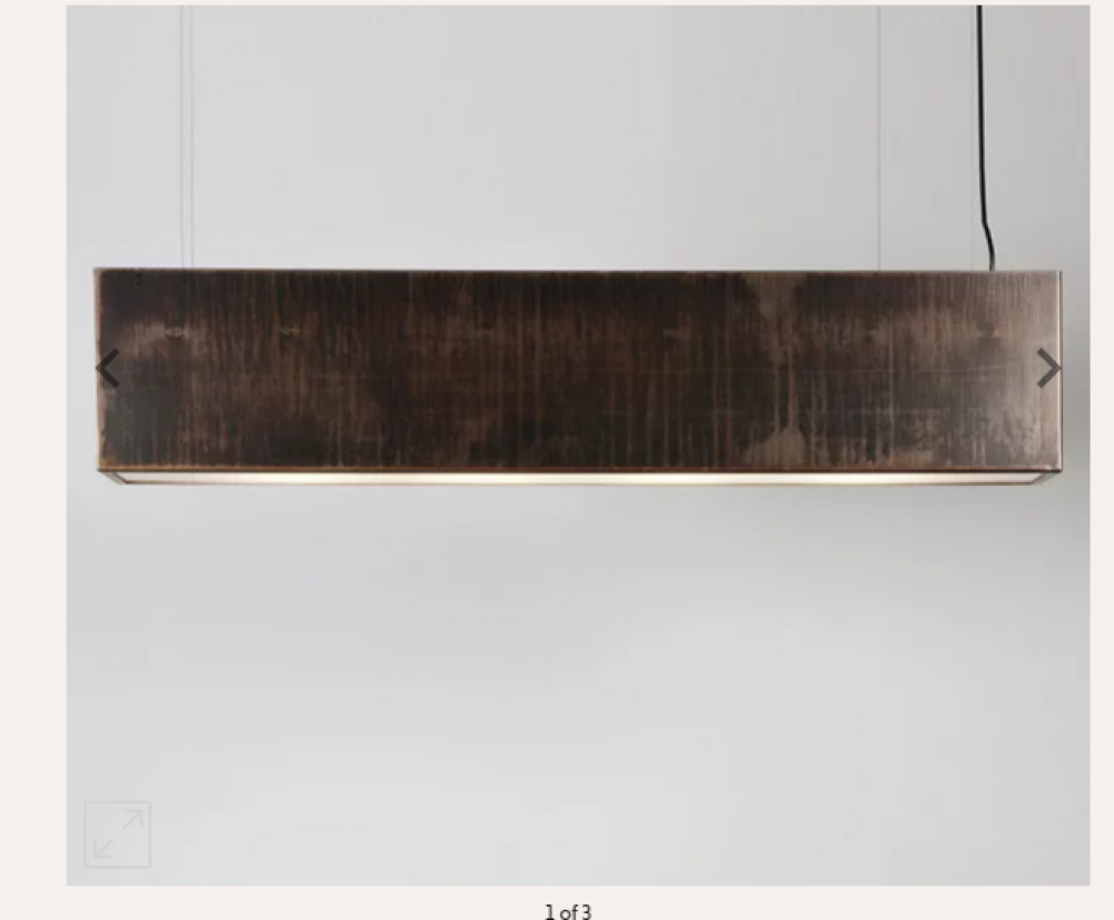 Light three Linear Suspension- Brown Patina