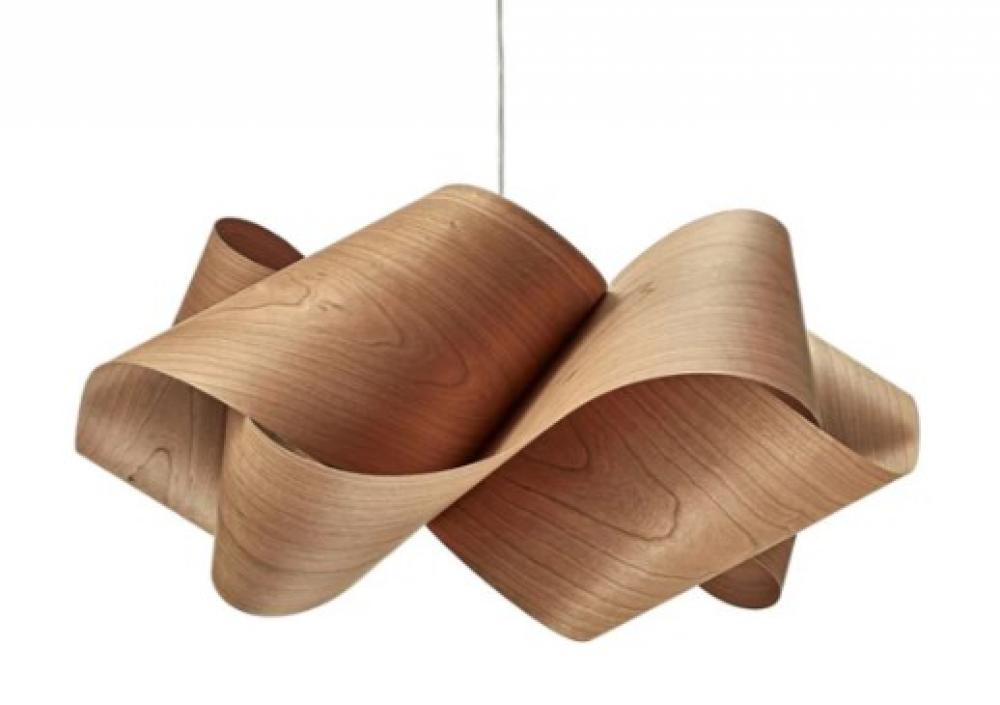 Swirl Small Pendant - Natural Beech