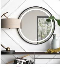 Alloway Lighting Co. Items W004679326 - Alloway Lighting Co. - Glendale Lighted Bathroom Mirror w/Black Frame