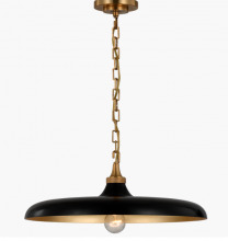 Alloway Lighting Co. Items TOB 5115HAB-AI - Piatto Medium Pendant Black with Brass