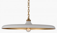 Alloway Lighting Co. Items TOB 5116HAB-PW - Piatto Pendant White/Brass VC