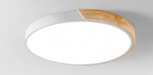 Alloway Lighting Co. Items White 60 cm - Belecome Macarons Modern Wooden LED Ceiling Light