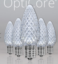 Alloway Lighting Co. Items 72639 - C9 Cool White OptiCore LED Christmas Light Bulbs