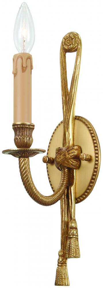 1 LT WALL SCONCE ANTIQUE GOLD