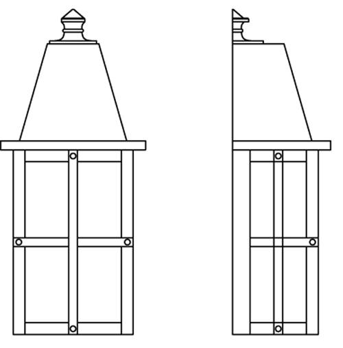 6" hartford flush wall mount