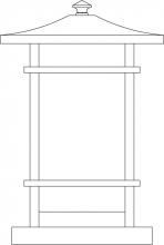 Arroyo Craftsman KAC-7TSCS-BK - 7" katsura column mount with toshi overlay