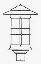 Arroyo Craftsman NP-14LRM-P - 14" newport long body post mount fixture