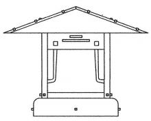 Arroyo Craftsman PDC-17GRC-RC - 17" pagoda column mount