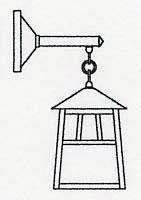 Arroyo Craftsman RB-8RM-P - 8" raymond wall mount