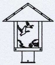 Arroyo Craftsman TRP-12GSWO-RB - 12" timber ridge post mount with goose filigree