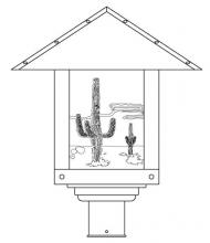 Arroyo Craftsman TRP-16CTCR-RC - 16" timber ridge post mount with cactus  filigree