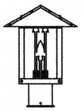 Arroyo Craftsman TRP-9ARCR-MB - 9" timber ridge post mount with arrow filigree