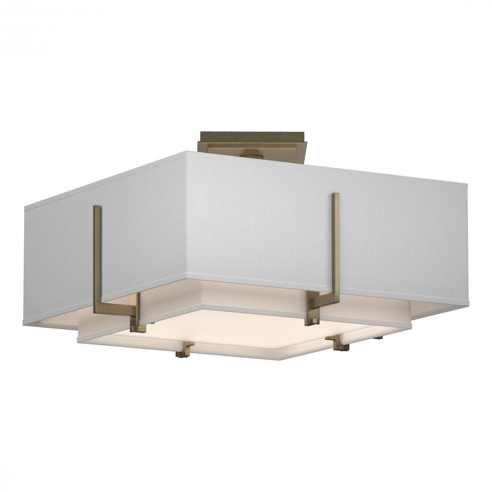 Exos Square Small Double Shade Semi-Flush